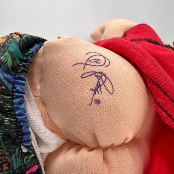 1995 Cabbage Patch Kids Boy Doll Mattel Reissue 1985 Xavier Roberts Blue Sig - Picture 8 of 12